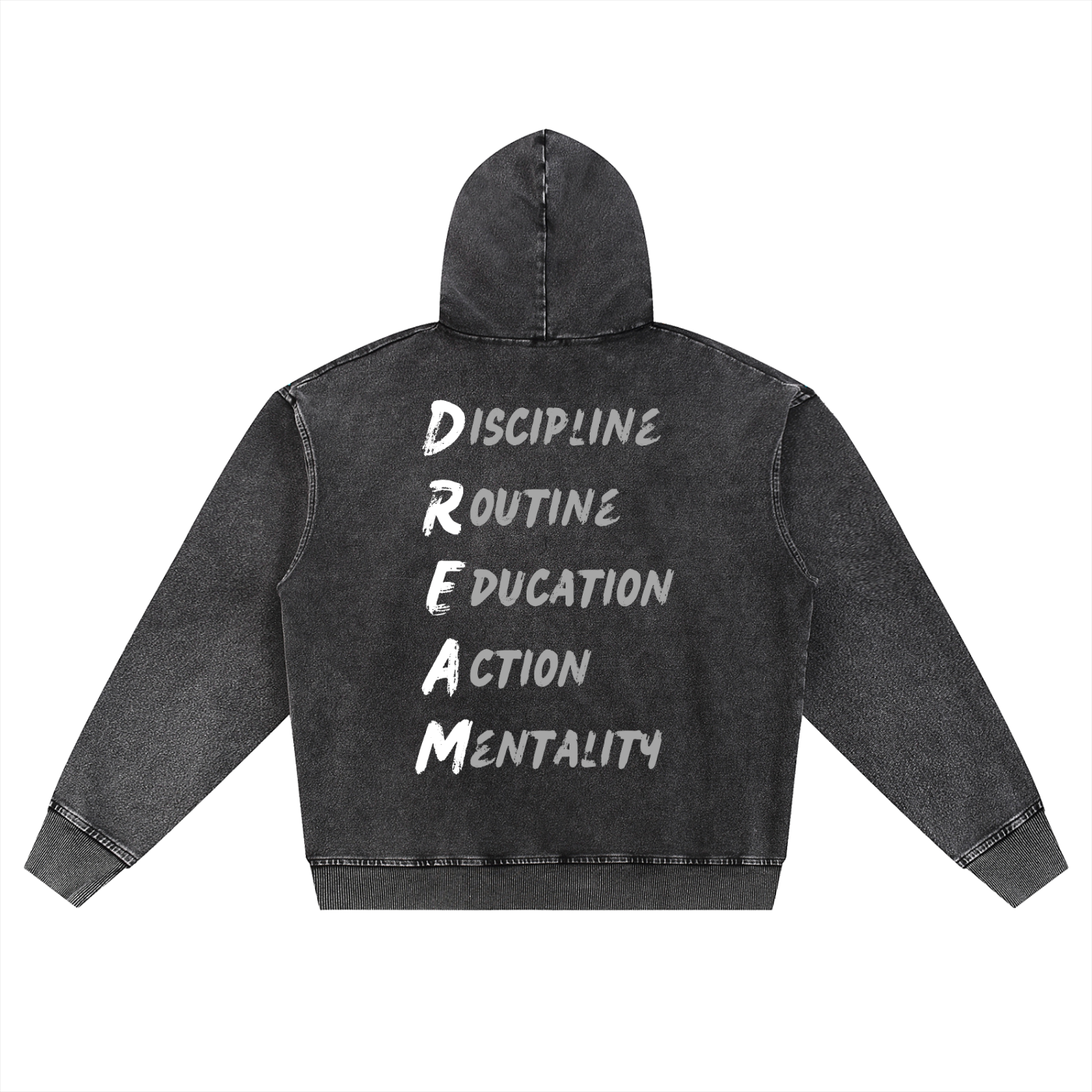 Snow Washed Oversized Zip-Up Hoodie 001