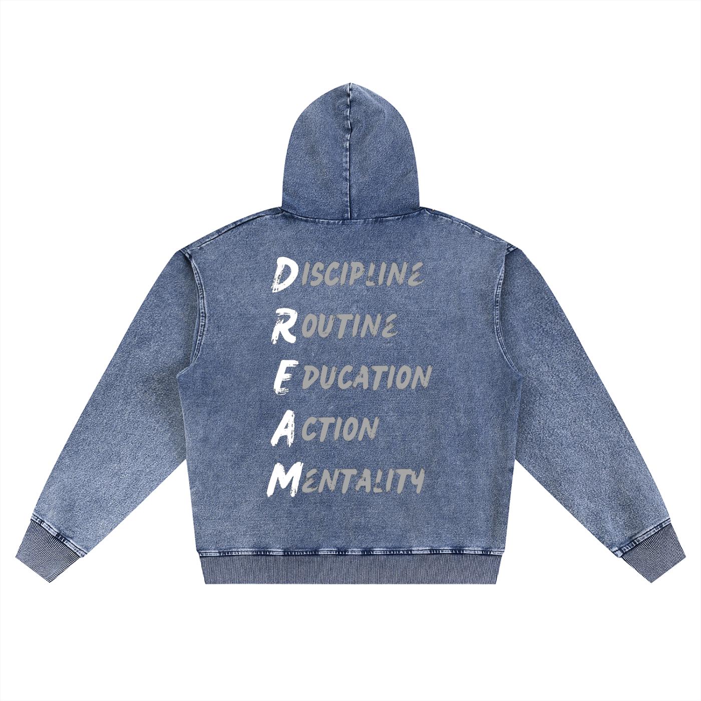 Snow Washed Oversized Zip-Up Hoodie 001