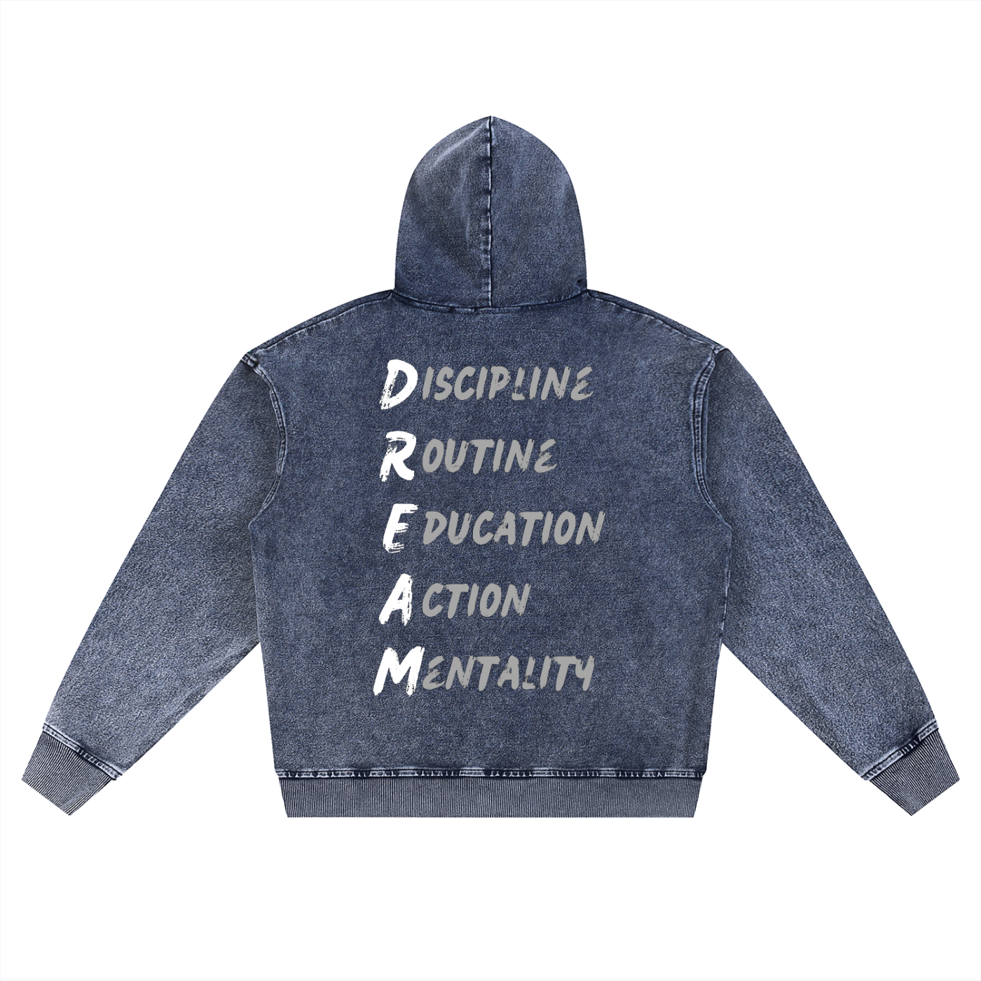 Snow Washed Oversized Zip-Up Hoodie 001