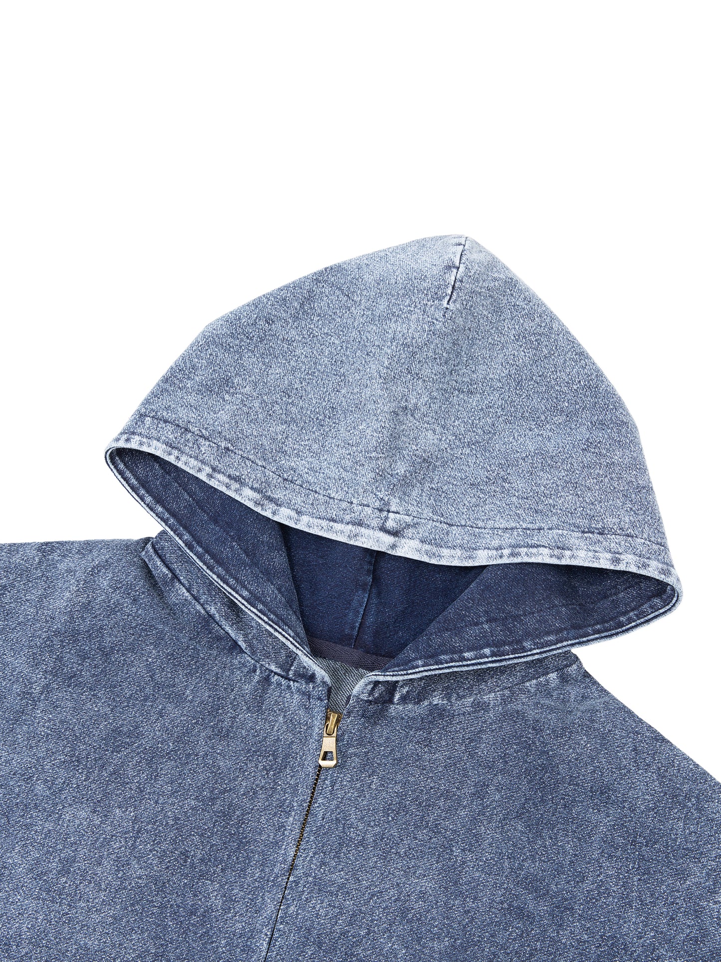 Snow Washed Oversized Zip-Up Hoodie 001